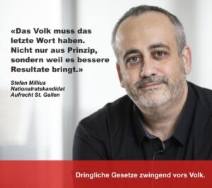 Giacometti Initiative Stefan Milllius, Aufrecht St.Gallen